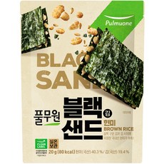 풀무원 블랙 김샌드 현미, 20g, 1개