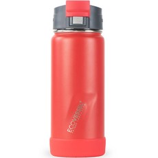 에코베슬 퍽 16 스텐 원터치뚜껑 보온 보냉 텀블러, 재즈레드, 473ml, 1개