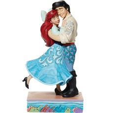 JIMSHORE 魔法城堡迪士尼美人魚與艾瑞克公仔 19cm, 1個