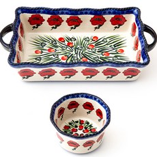 PAWIE 焗烤碗2件組, 紅色罌粟, 1套