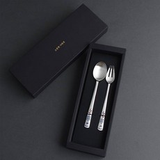 인스푼 유아용 리틀 터틀 아기은수저 스푼 + 포크 + 케이스 + 쇼핑백 세트, 청색(스푼, 포크), 1세트