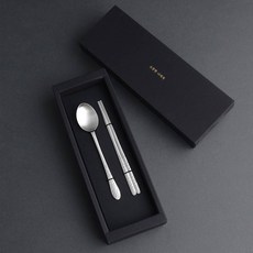 Inspoon 幼兒用Yunsol嬰兒銀製餐具 99%+購物袋組, 湯匙+筷子+盒子+購物袋, 混色