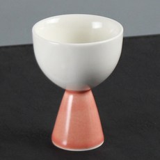 月鹽韓國產陶瓷迷你把手長鼓酒杯 珊瑚, 單品, 1個