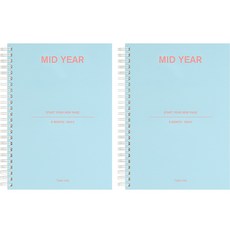 Table talk 萬年型 6個月 年中日計畫本 A5 2入組, 天空藍