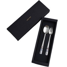 인스푼 리틀 터틀 80% 아기은수저 2종 + 쇼핑백 세트, 청색, 1세트, 스푼 + 포크