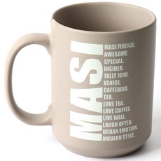 마시 도자기 티 커피머그 500ml, 초코브라운, 1개