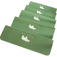 Sionnet 防滑夜光防滑樓梯墊, 熊熊綠色, 5個