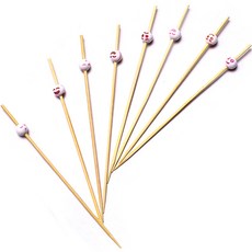 이홈베이킹 대나무 이모티콘픽 12cm, 100개입, 1세트