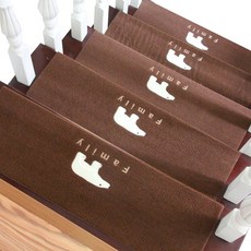 Sionnet 防滑夜光防滑樓梯墊, 熊熊棕色, 5個