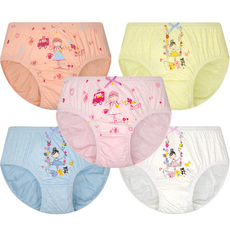 DING DONG DANG KIDS 女童無螢光純棉三角內褲5件組 DKGP031C