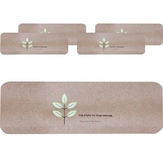 Sionnet 防滑夜光防滑樓梯墊, 葉子米色, 5個