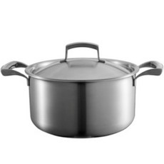 sauten IH爐適用3層不鏽鋼雙耳鍋+鍋蓋組, 銀色, 20cm, 1組