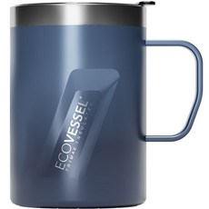 ECOVESSEL Transit不鏽鋼保溫手把馬克杯, 靛藍, 355ml, 1個