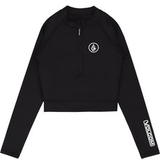 Volcom 女性半拉鍊短版修身防磨衣 XS VA222RG502