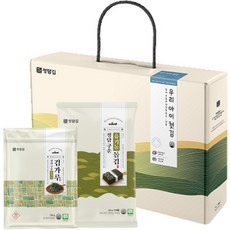정담김 우리 아이 첫김 구운 유기농 돌김 20g x 5p + 김가루 50g x 2p 선물세트, 1세트