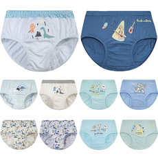 Ding Dong Dang Kids 童款棉質三角內褲 10件組 不含螢光劑 DKBP8895