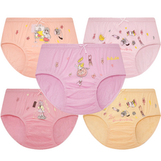 DING DONG DANG KIDS 女童無螢光純棉三角內褲5件組 DKGP038C