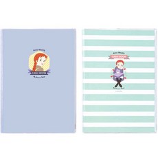 Flyingwhales 綠山牆的安妮6個月現金簿2件組(安妮回頭+安妮坐著), 混色, 1組