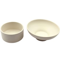 달소금 도자기 달콤 공기대접 세트, 크림화이트, 밥그릇 + 국그릇, 1개