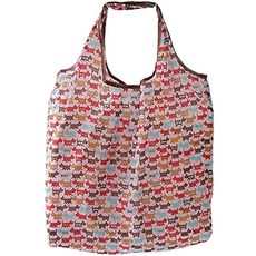 가볍고 튼튼한 휴대용 정사각형 접이식 장바구니, 핑크도그, 1개