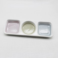 Dalsogeum 韓國製陶瓷3格醬料碟, 粉彩色, 1個