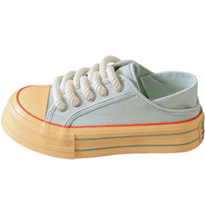 엘쏘 파스텔 통굽 캔버스 뮬 겸용 스니커즈