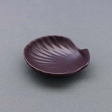 dalsogeum 韓國製陶瓷貝殼小菜盤, 深紫色, 1個