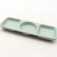 Dalsogeum 韓國製陶瓷3格醬料碟, 薄荷綠, 1個