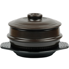 燉湯砂鍋 A款+鍋蓋+防燙托盤, 15.5cm, 1組