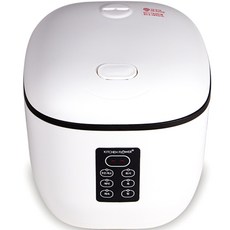 키친플라워 전기보온밥솥 5~6인용, KCT-MC028KP, 블랙 + 화이트