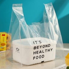 마켓감성 투명 간편 푸드 비닐백 FOOD, 1개, 50개