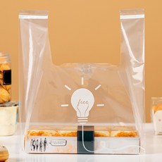 Maket Gamseong 透明簡易食物塑膠袋燈泡, 50個, 1入