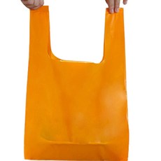 Maket Gamseong 不透明外帶手提塑膠袋 中號 橘色, 50入, 1個