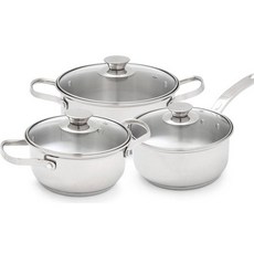 volf Alpen Glow不鏽鋼鍋 3層底 3件組 所有熱源適用, 不鏽鋼鍋3件組（16件+18件+20件）, 銀