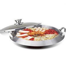 Kitchen-Art 一品三層IH電磁爐部隊鍋營業用鍋, 銀色, 28cm