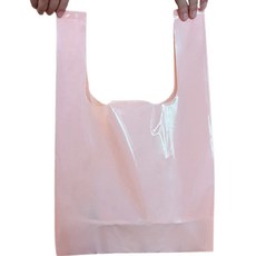 Maket Gamseong 不透明外帶手提塑膠袋 中號 粉紅色, 50入, 1個