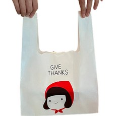 Maket Gamseong 不透明外帶手提塑膠袋 大號 小紅帽, 50入, 1個