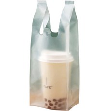마켓감성 테이크아웃 컵 봉투 1구 반투명, 50개입, 2개