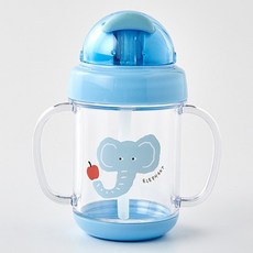 Modern House Safari World大象雙手把手吸管水壺, 280ml, 混色, 1個