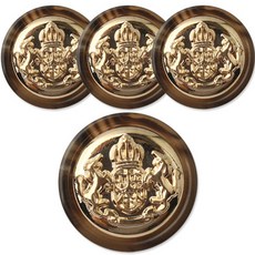 ButtonKing 希爾頓鈕扣 25mm, 亮光, 4個