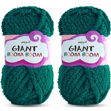 YEONIL Knit Giant Boom Boom 針織線 100g, 24 藍綠色, 2個