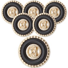 ButtonKing 88組合 鈕扣 21mm, 6個, 金黑色
