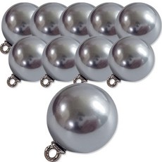 ButtonKing 珍珠鈕扣 16mm, 灰色, 10個