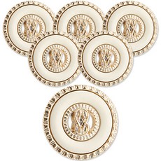 ButtonKing 88組合鈕扣 18mm, 6個, 金色象牙白