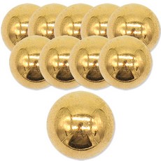 ButtonKing 半圓形鈕扣 23mm, 黃金色, 10個
