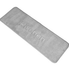 Minsliving 柔軟記憶棉廚房腳踏墊, 淺灰色