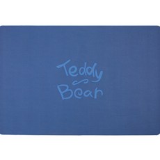 TR泰迪熊文字珪藻土腳踏墊, 藍色