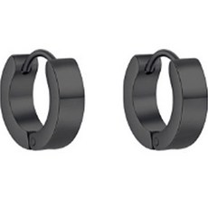 gelluna 醫療鋼扁平寬版方形易扣式環狀耳環 2~7 mm P-1074 2入