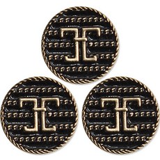 ButtonKing Ikane 鈕扣 23mm, 黑金色, 3個