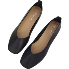 실버스 가벼운 수제 통굽 미들힐 펌프스 SV037